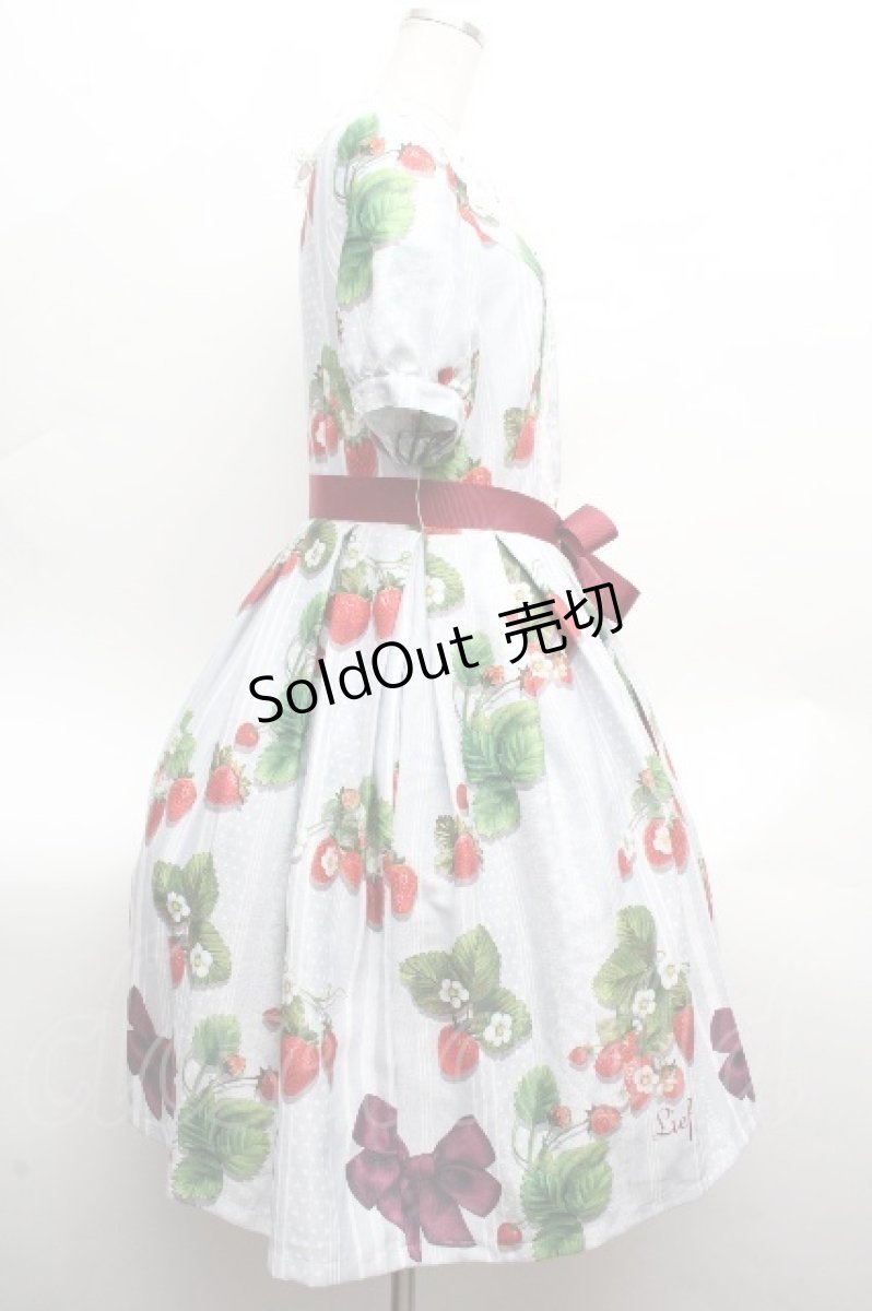 画像3: LIEF / 苺リボンワンピース M グレー S-26-04-10-035-LO-OP-HR-ZS (3)