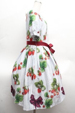 画像3: LIEF / 苺リボンワンピース M グレー S-26-04-10-035-LO-OP-HR-ZS