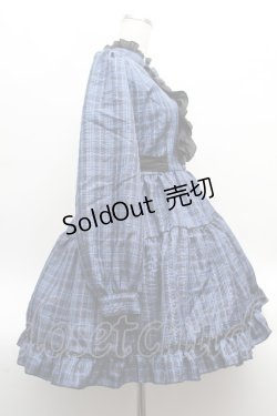 画像2: NIBBLE POISON / チェックフリルシャツワンピース  ブルー S-26-04-10-036-0-PA-HR-ZS