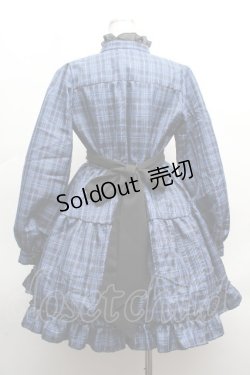 画像3: NIBBLE POISON / チェックフリルシャツワンピース  ブルー S-26-04-10-036-0-PA-HR-ZS