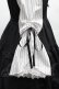 画像4: axes femme POETIQUE / 姫袖風ジャンパースカートドッキングワンピース  黒ｘ白 S-26-04-10-047-AX-OP-HR-ZS (4)