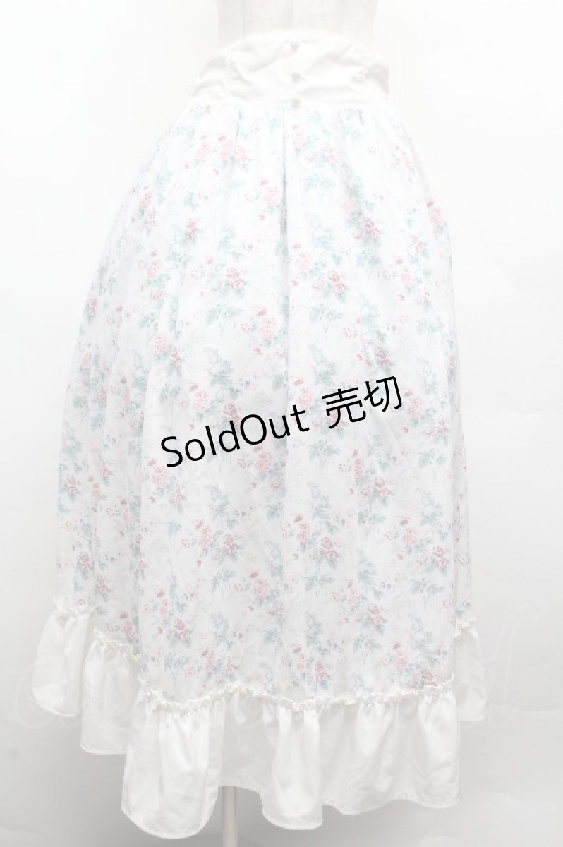 画像1: Kurumi Collaboration / グレイスフルコルセット風ロングスカート LL 白 S-26-04-10-050-GO-SK-HR-ZS (1)