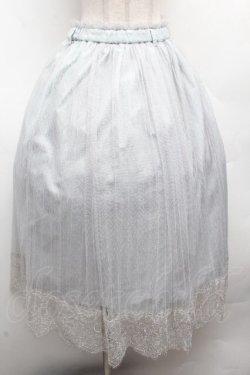 画像1: F&A / レース使いチュールプリーツスカート  ミント S-26-04-10-053-LO-SK-HR-ZS