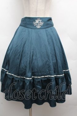 画像1: axes femme / サス付フリルスカート  グリーン S-26-04-10-054-AX-SK-HR-ZS