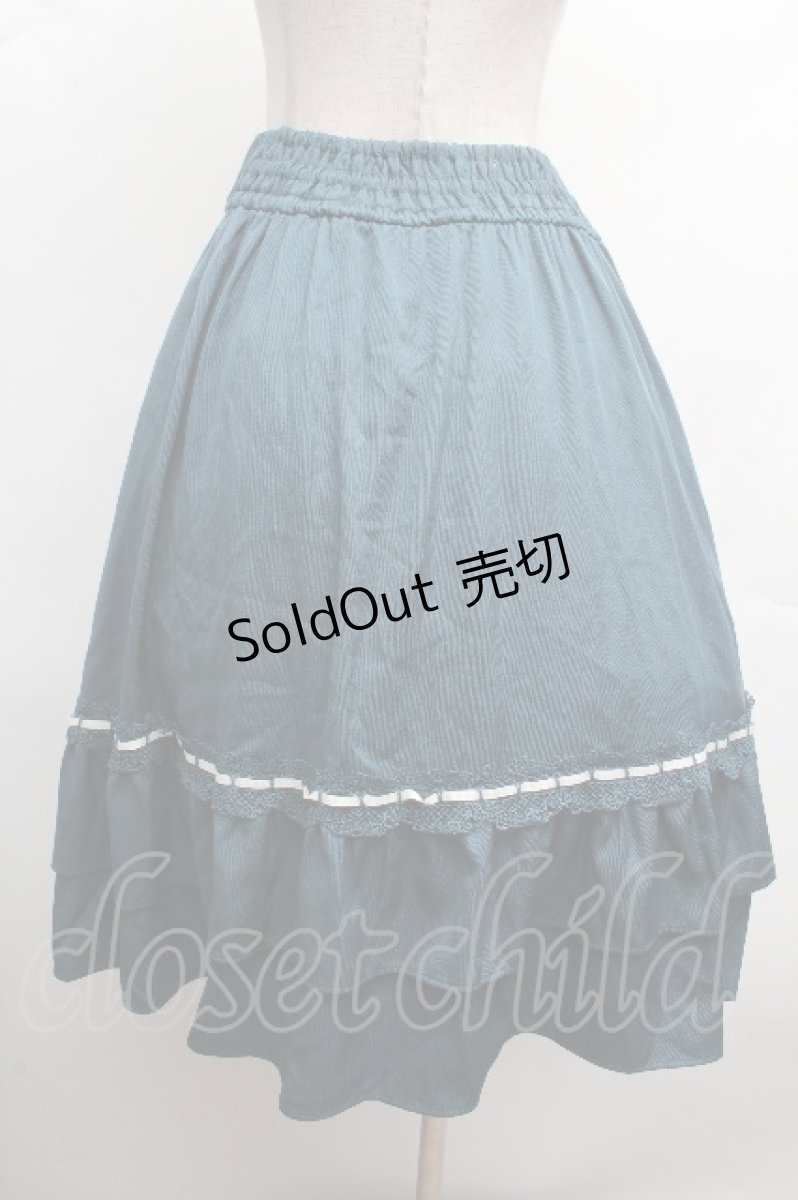 画像4: axes femme / サス付フリルスカート  グリーン S-26-04-10-054-AX-SK-HR-ZS (4)