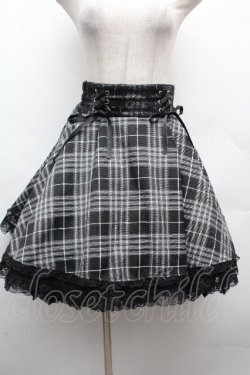 画像1: NOEMIE / ウエストWスピンドル裾レーススカート  黒 S-26-04-10-056-LO-SK-HR-ZS