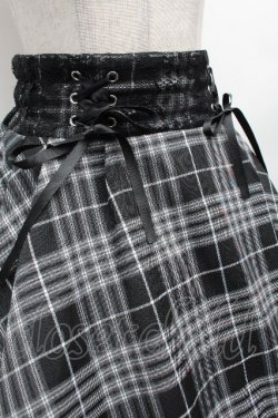 画像2: NOEMIE / ウエストWスピンドル裾レーススカート  黒 S-26-04-10-056-LO-SK-HR-ZS