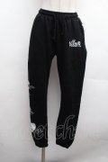 NieR Clothing / プリントスウェットパンツ  黒 S-26-04-10-060-PU-PA-HR-ZS
