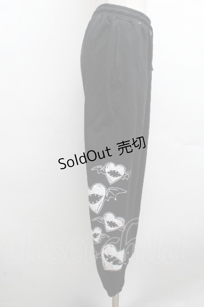 画像2: NieR Clothing / プリントスウェットパンツ  黒 S-26-04-10-060-PU-PA-HR-ZS (2)