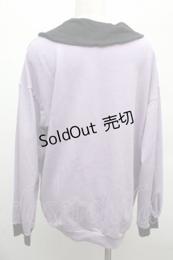 画像2: サンリオ / リボン襟クロミプリントプルオーバー  ラベンダーｘ黒 S-26-04-10-014-EL-TO-HR-ZS