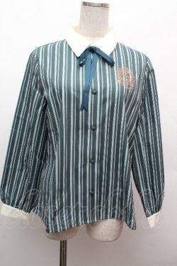 画像1: Fi.n.t / マルチストライプシャツ/ハリー・ポッター  グリーン S-26-04-10-016-CA-BL-HR-ZS