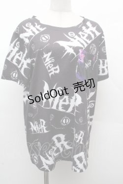 画像1: NieR Clothing / プリント半袖Tシャツ  黒 S-26-04-10-019-PU-TO-HR-ZS