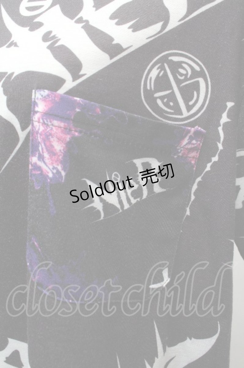 画像3: NieR Clothing / プリント半袖Tシャツ  黒 S-26-04-10-019-PU-TO-HR-ZS (3)