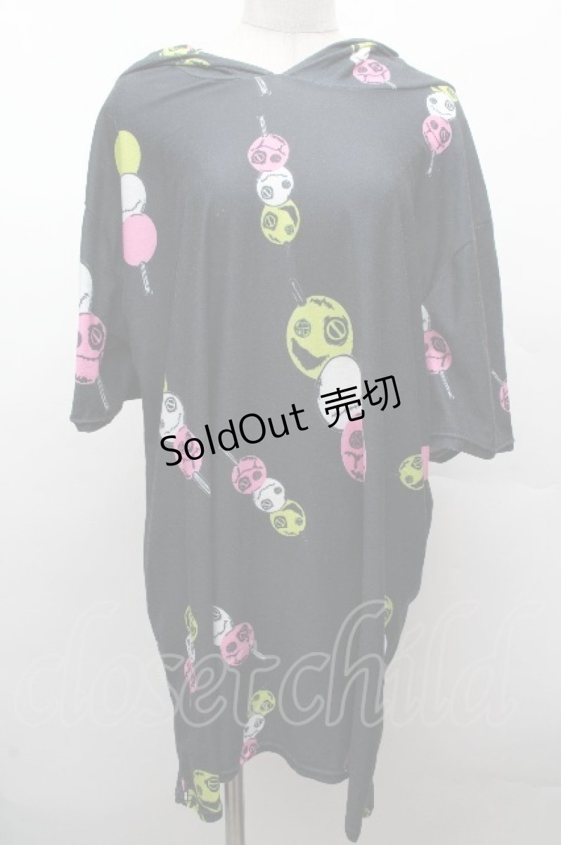画像1: NieR Clothing / フードプリントプルオーバー  黒 S-26-04-10-020-PU-TO-HR-ZS (1)