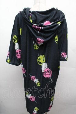 画像2: NieR Clothing / フードプリントプルオーバー  黒 S-26-04-10-020-PU-TO-HR-ZS