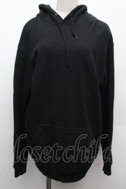 画像1: NieR Clothing / プリントフード付きプルオーバー  黒 S-26-04-10-025-PU-TO-HR-ZS