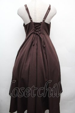 画像2: an another angelus / フロントクロスラインワークキャミワンピース F ブラウン S-26-04-10-027-CA-OP-TE-ZS