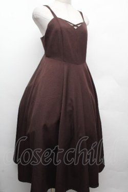 画像3: an another angelus / フロントクロスラインワークキャミワンピース F ブラウン S-26-04-10-027-CA-OP-TE-ZS