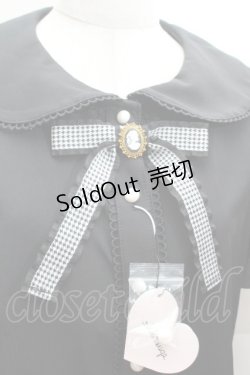 画像4: Ank Rouge / カメオリボンクラシカルブラウス  黒 S-26-04-12-031-CA-BL-HR-ZS