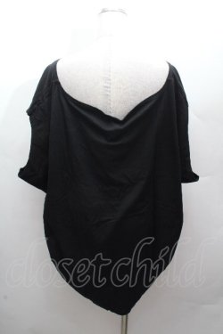 画像4: MINT NeKO / プリントカットソー  黒ｘゴールド S-26-04-12-034-HN-TO-AS-ZS