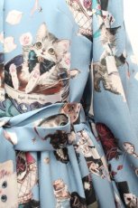 画像2: Royal Princess Alice / Alice in Cat Tea Partyワンピース  サックス S-26-04-12-036-LO-TO-HR-ZS (2)