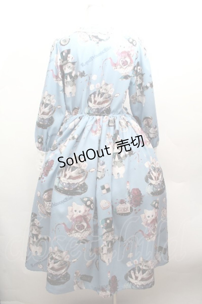 画像4: Royal Princess Alice / Alice in Cat Tea Partyワンピース  サックス S-26-04-12-036-LO-TO-HR-ZS (4)