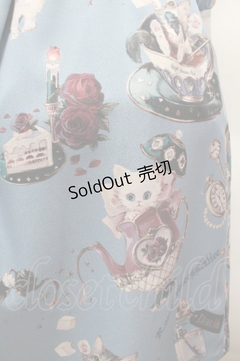 画像5: Royal Princess Alice / Alice in Cat Tea Partyワンピース  サックス S-26-04-12-036-LO-TO-HR-ZS (5)