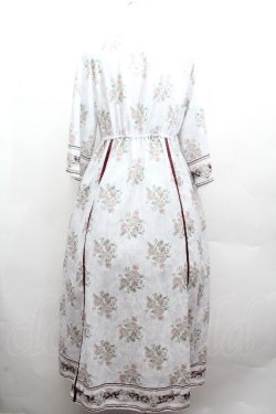 画像4: axes femme / ウォールオーナメント柄ワンピース  白ｘグレー S-26-04-12-040-AX-OP-AS-ZS