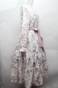 画像2: axes femme / 桜柄ティアードワンピース  オフ S-26-04-12-042-AX-OP-AS-ZS