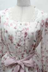画像4: axes femme / 桜柄ティアードワンピース  オフ S-26-04-12-042-AX-OP-AS-ZS (4)