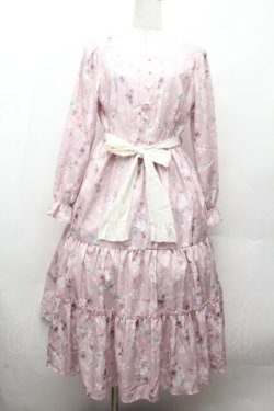 画像1: axes femme / 桜柄ティアードワンピース  ピンク S-26-04-12-043-AX-OP-AS-ZS