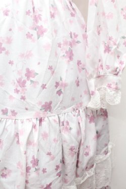 画像2: axes femme / 桜柄ティアードワンピース  オフ S-26-04-12-044-AX-OP-ET-ZS