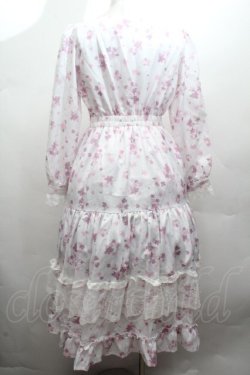 画像4: axes femme / 桜柄ティアードワンピース  オフ S-26-04-12-044-AX-OP-ET-ZS