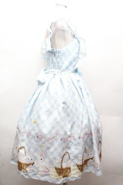 画像2: axes femme kawaii / イースター柄ジャンスカ  サックス S-26-04-12-048-AX-OP-HR-ZS