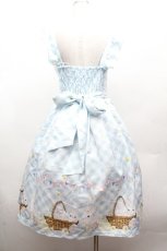 画像3: axes femme kawaii / イースター柄ジャンスカ  サックス S-26-04-12-048-AX-OP-HR-ZS (3)