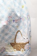画像4: axes femme kawaii / イースター柄ジャンスカ  サックス S-26-04-12-048-AX-OP-HR-ZS (4)