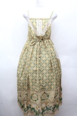 画像1: axes femme / たんぽぽ柄ロングキャミワンピース  イエロー S-26-04-12-049-AX-TO-AS-ZS