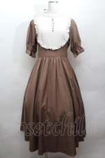 画像1: m petit by misako / ナシジムジキリカエワンピース  ブラウン S-26-04-12-053-LO-OP-HR-ZS (1)
