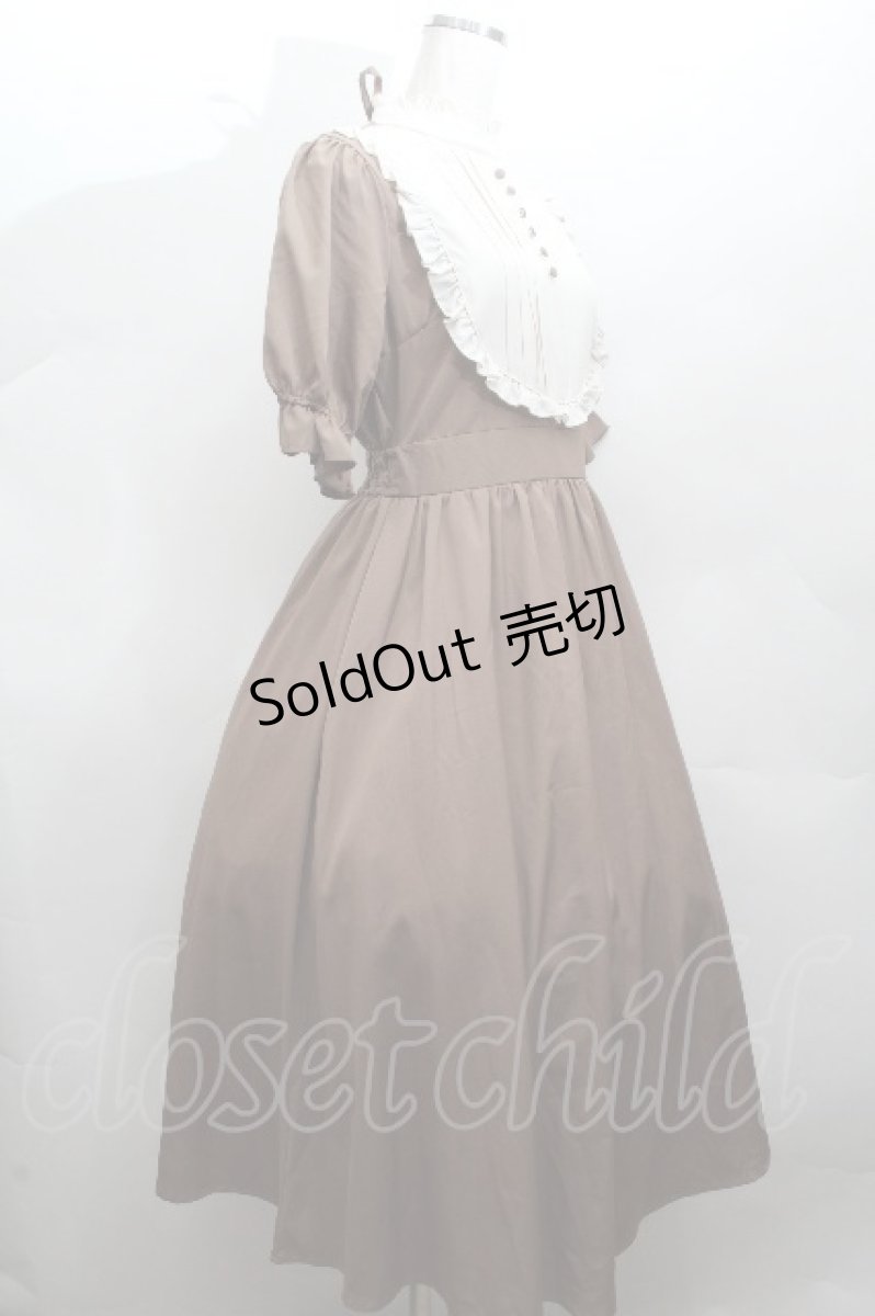画像2: m petit by misako / ナシジムジキリカエワンピース  ブラウン S-26-04-12-053-LO-OP-HR-ZS (2)