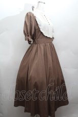 画像2: m petit by misako / ナシジムジキリカエワンピース  ブラウン S-26-04-12-053-LO-OP-HR-ZS (2)