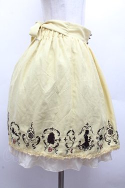 画像3: axes femme / クラシックローズ刺繍スカート  イエロー S-26-04-12-055-AX-SK-HR-ZS