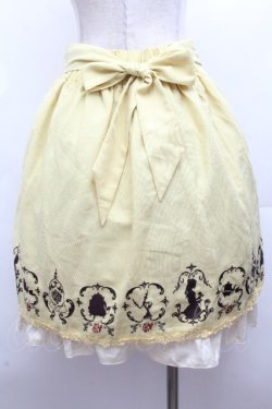 画像4: axes femme / クラシックローズ刺繍スカート  イエロー S-26-04-12-055-AX-SK-HR-ZS