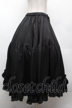 画像3: axes femme kawaii / ミディフリルペチスカート  黒 S-26-04-12-059-AX-SK-AS-ZS