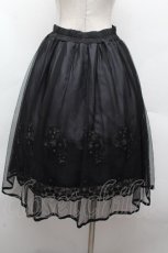 画像1: axes femme POETIQUE / お花刺繍チュールスカート  黒 S-26-04-12-060-AX-SK-HR-ZS (1)