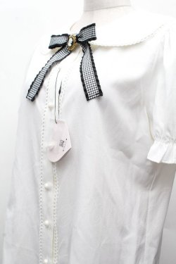 画像3: Ank Rouge / カメオリボンクラシカルブラウス  白 S-26-04-12-009-CA-BL-HR-ZS