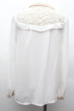 画像2: LIZ LISA / レース切替シフォンブラウス  白 S-26-04-12-011-LO-BL-HR-ZS
