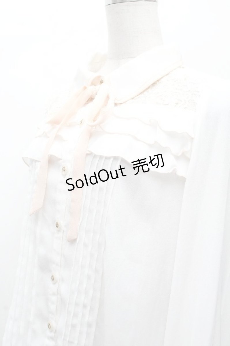 画像3: LIZ LISA / レース切替シフォンブラウス  白 S-26-04-12-011-LO-BL-HR-ZS (3)