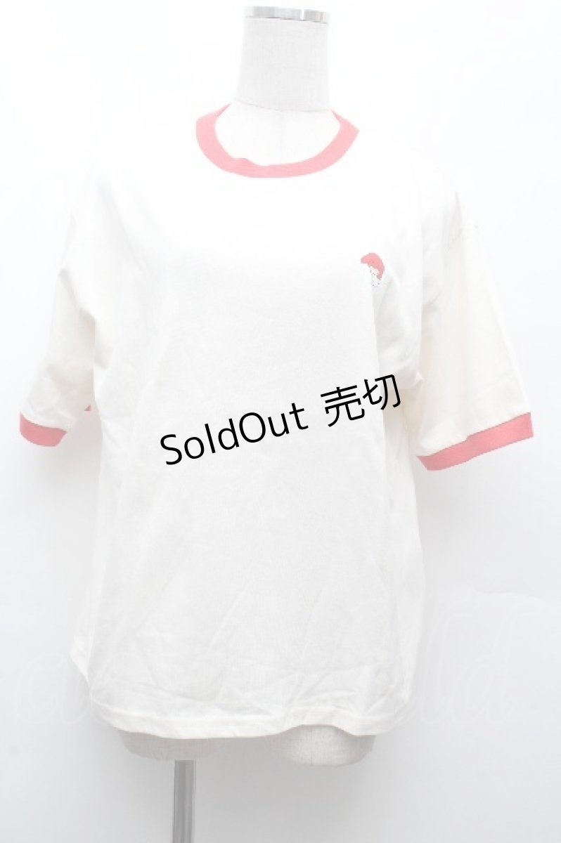 画像1: サンリオ / マイメロディTシャツ  赤ｘオフ S-26-04-12-014-EL-BL-HR-ZS (1)