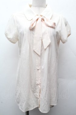 画像1: dazzlin / シアー半袖ブラウス  アイボリー S-26-04-12-015-GO-BL-HR-ZS