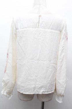 画像2: axes femme POETIQUE / 袖フラワーptシフォントップス  キナリ S-26-04-12-017-AX-TO-HR-ZS